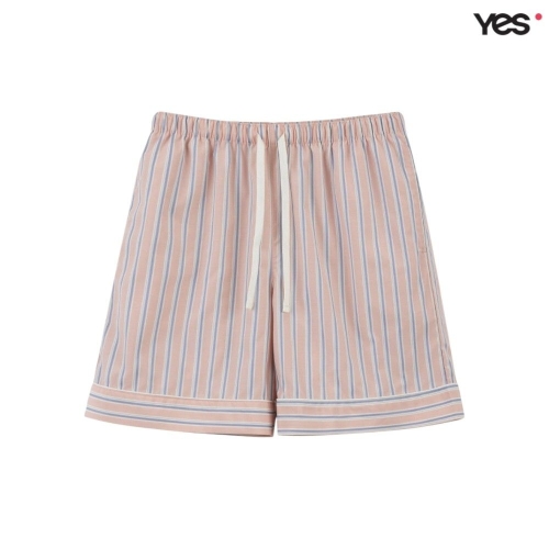 YES 스트라이프 라이트핑크 여성 5부 이지웨어 하의 YSWEB451