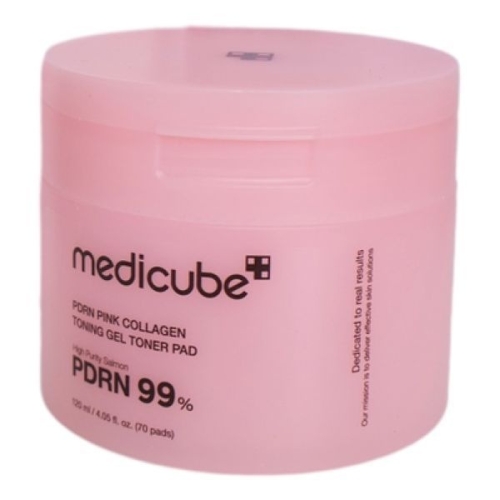 메디큐브 PDRN 핑크 콜라겐 토닝 겔 토너 패드 70매