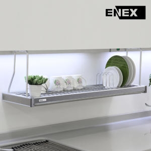 에넥스  알루미늄 싱크대선반 미러 900 1단