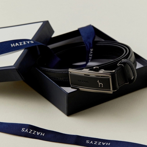 헤지스 남성 블랙 버클장식 소가죽 자동벨트 WUBE4F151BK