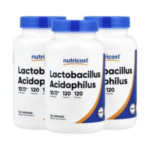 뉴트리코스트 락토바실러스 애시도필러스 50mg(100억 CFU) 120캡슐