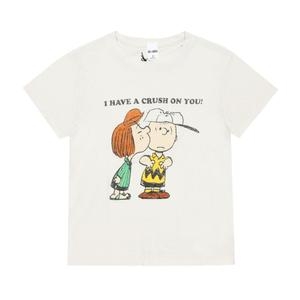 리던 024-02WCGT343 클래식 피넛츠 크러시 여성 반팔티 타임메카