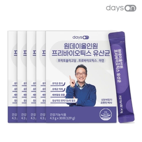 데이즈온 원데이 올인원 프리바이오틱스 유산균 30포