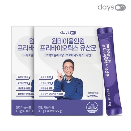 노바렉스 데이즈온 원데이 올인원 프리바이오틱스 유산균 30포