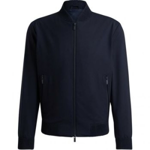 휴고보스 270733 50521581-402 워셔블 울 블렌드 슬림 핏 블루종 재킷
