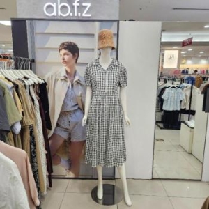 Ab.f.z DP01 레이스배색카라넥체크원피스 AFZ3HO07 S38173983