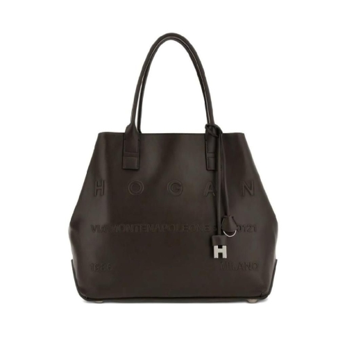 호간 호건 SCRIPT ADDRESS MEDIUM TOTE BAG marrone KBW01TA0300TZP S808