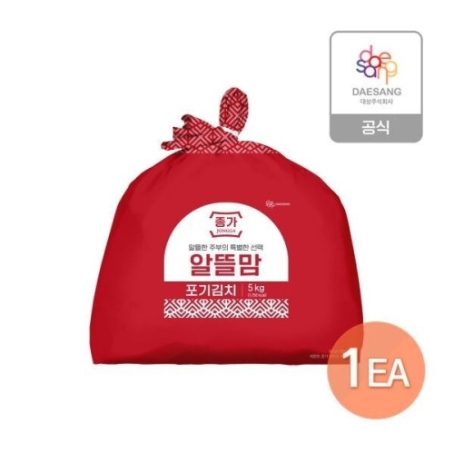 대상 종가 알뜰맘 포기김치 5kg