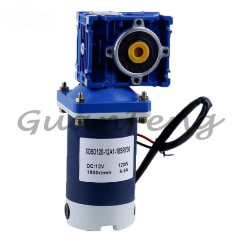 퀵실버 DC 기어 모터 웜 기어박스 고토크 출력 샤프트 18mm 5D300GD-RV40 12V 24V 300W 10 36 rpm 01 ..
