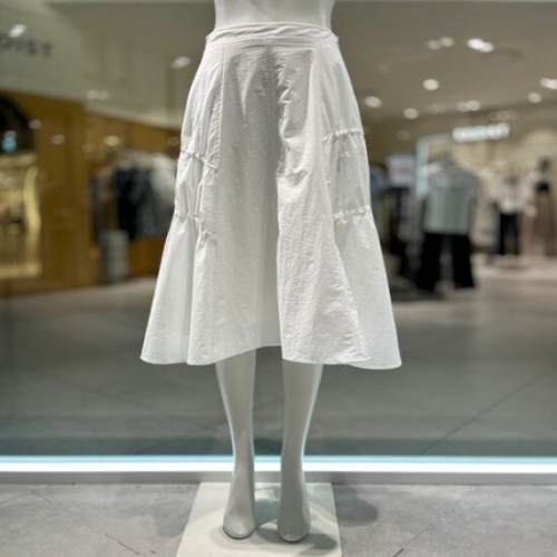 ZOOC 여성 셔링 플레어 스커트 Z252MSD032