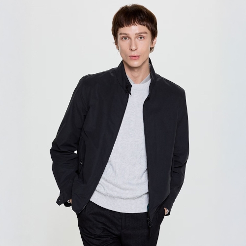 헤지스 남성  네이비 켄싱턴 헤링턴 자켓_HZJU5C302N3