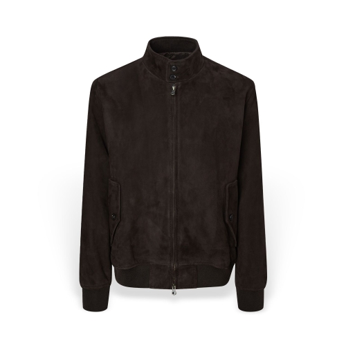 헤지스 남성 브라운 스웨이드 켄싱턴 헤링턴 자켓_HZJU5D676W3