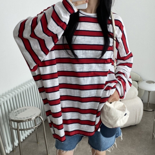 나야홍 아이우먼 사오정이지줄무늬티셔츠 GBU885M507 빅사이