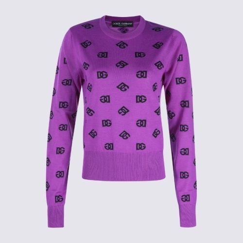 돌체앤가바나 퍼플 크루넥 스웨터 FXJ34T JGMB2F1540