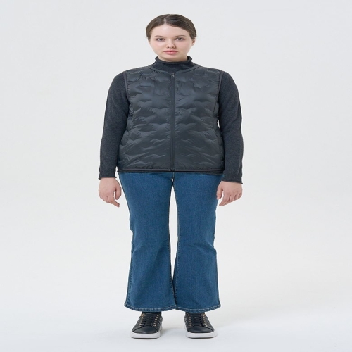 올리비아 하슬러 V패턴 누빔 경량 베스트_OHDWVT001