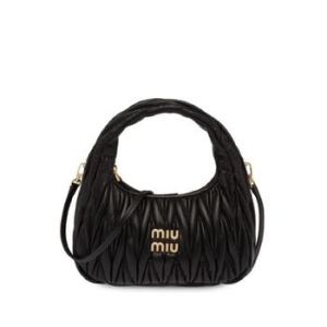 미우미우 완더 마틀라쎄 레더 스몰 호보백 1785826