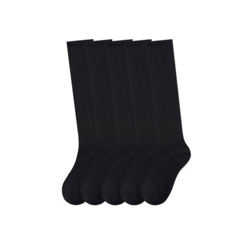 무신사 스탠다드 MUSINSA STANDARD WOMAN 니 하이 삭스 5팩 블랙 MWASC011-BK 235084