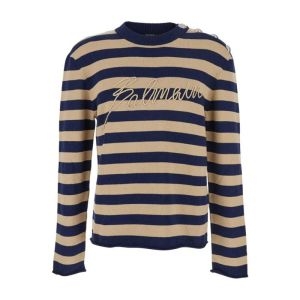 발망 FH1KD165KI82SOE EMB LOGO MARINIERE KNIT SWEATER