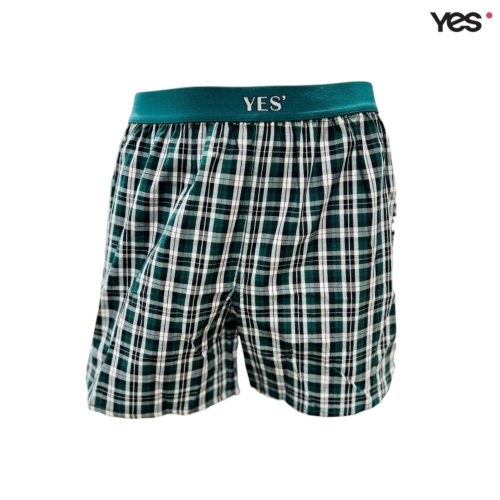 YES 타탄체크 곰돌이 포인트 남성 트렁크 YSMTB341