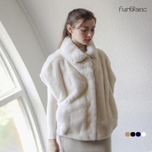 퍼블랑 코펜하겐 밍크 하이넥 캡소매 베스트_FB3WVF103