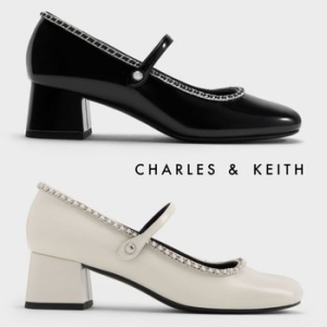 찰스앤키스 구두 브레이디드 체인 블록 힐 메리 제인 펌프스 CK1-60580314