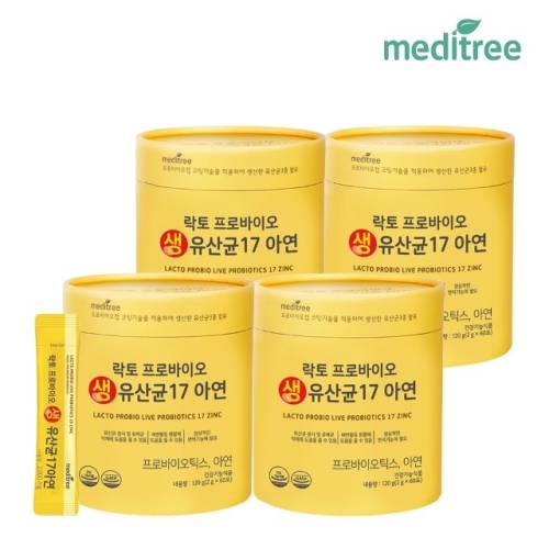 메디트리 락토프로바이오 생유산균17 아연 2g 60포