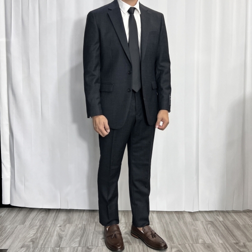 바쏘옴므 FW 슬림핏 레귤러핏 모혼방 차콜 클레식수트 정장 WSY4JW50-2