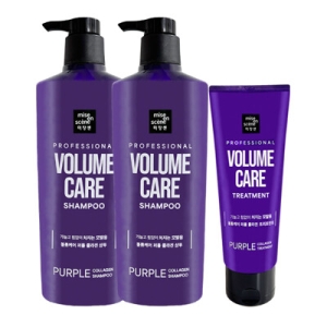 미쟝센 볼륨케어 퍼플 콜라겐 샴푸 680ml 2개+트리트먼트 180ml 3종세트