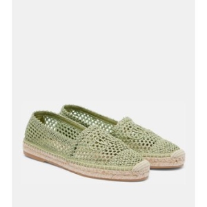 끌로에 Isla 레더 트리밍 크로셰 에스파드리유 P01041459