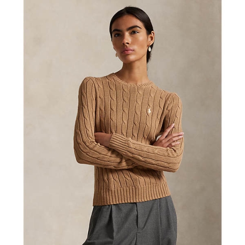 폴로랄프로렌 여성 케이블 니트 코튼 크루넥 스웨터 WMPOSWENC021318260