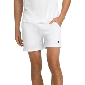 윌슨 Mens 6 Volley Tennis Short 남성 테니스복 반바지 111302 Bright White XXL
