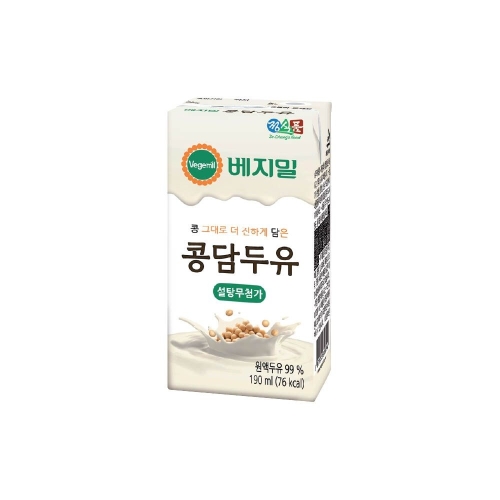 정식품 베지밀 콩담두유 설탕 무첨가 190ml