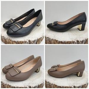 에스콰이아 여성 광폭 구두 펌프스 5cm J282C_GN