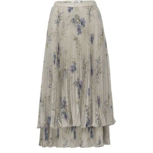 하이 웨이스트 플리츠 러플 클래식핏 미디 스커트 92053467