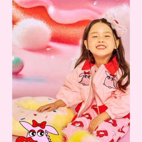 핑크 카라 프릴 드래곤 점퍼 P54DAJ010-P1-JS