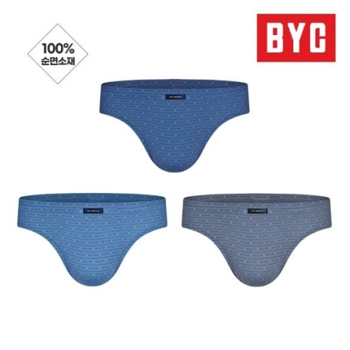 BYC 스콜피오 무소변구 순면 미디 삼각팬티 3매입_MCF2235