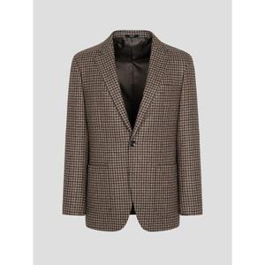 갤럭시 라이프스타일 울 캐시미어 건클럽체크 재킷 베이지 _GC5911M08A