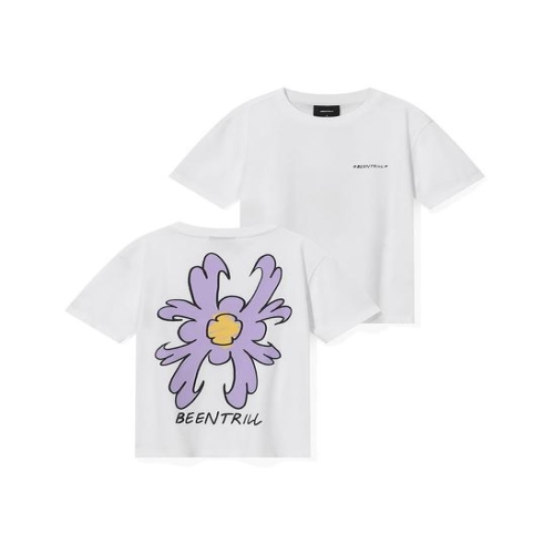 빈트릴 여성 라벤더 데이지 해시태그 반팔티 BA252TS560WH