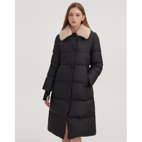 질스튜어트뉴욕 여성 블랙 탈착카라 패딩점퍼 WJJU4D760