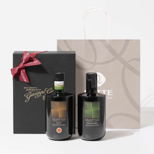 주세페주스티 쿠아르투스 DOP 엑스트라버진 올리브오일+ 노첼라라 올리브유 500ml 세트