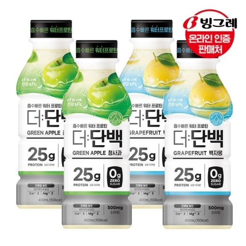 빙그레 더단백 워터 프로틴 청사과 400ml