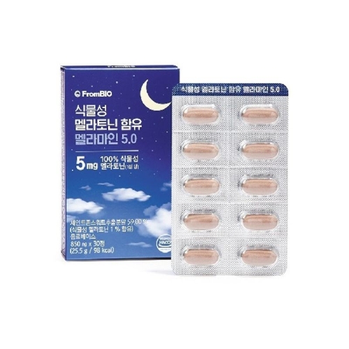 프롬바이오 식물성 멜라토닌 함유 멜라마인 5.0 5mg 30정
