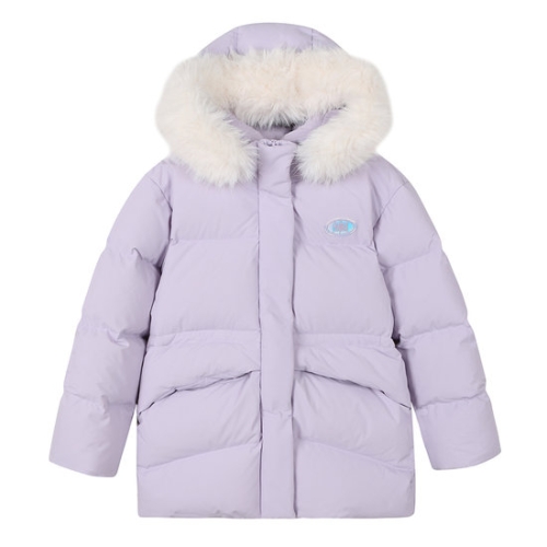 NBA-KIDS KIDS 여아 퍼 트리밍 프리즘 덕다운 점퍼 덕다운 80 20 K234DW610P