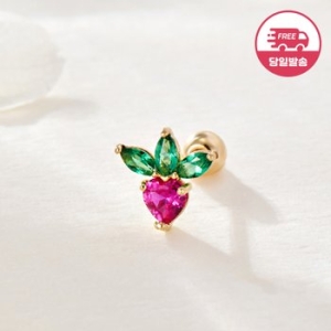 비앤비골드  14K 프루티팝 딸기 과일 피어싱 한쪽 JAE41824