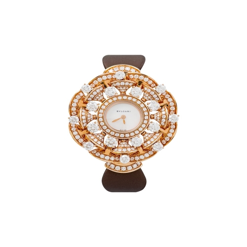 불가리 엘러브 디바스드림 워치 39mm 18K 로즈골드 다이아몬드 5ET1213