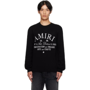 아미리 티셔츠 블랙 아트 디스트릭트 크루 스웨터 252886M201002