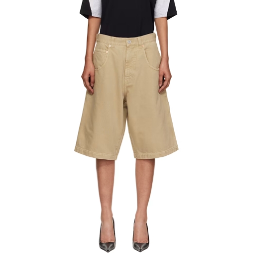 VETEMENTS 베이지 힙합 데님 쇼츠 UH76PA125BE T