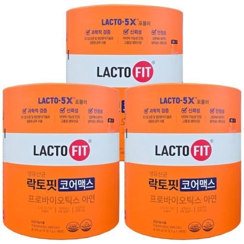 종근당건강 락토핏 5X 생유산균 코어맥스 2g 180포
