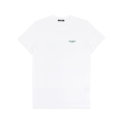 발망 남성 Paris 플록 장식 반팔 티셔츠 CH0EF000 BB04 EAB