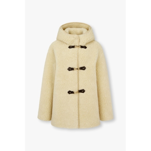 지컷 여성 겨울 코트 울 블렌드 플리스 롱 7214475202